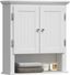 White Wood Wall Mounted Bathroom Cabinet with Adjustable Shelves