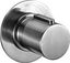 Brushed Nickel Modern Round Wall-Mounted Shower Diverter