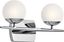 Jasper 16.5'' Chrome and White Globe Vanity Light