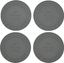 Sea Salt Gray Round Silicone Coaster Set of 4