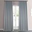 Heather Grey Faux Linen Blackout Curtains 120" Long