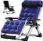 Oversized Blue Zero Gravity Reclining Lounger with Cushions