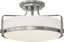 Harper 18" Brushed Nickel Semi-Flush Mount with Etched Opal Glass