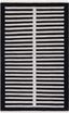 Beige and Black Wool Flat Woven Striped Rug, 3' x 5'