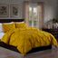 Berlin Mustard Yellow Microfiber King Comforter Set with Pillow Shams