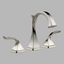 Contemporary Polished Nickel 3-Hole Widespread Eco-Friendly Faucet