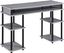 Modern Gray & Black No-Tools 48" Student Desk with Storage