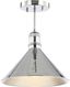 Nick 11" Chrome Metal LED Semi-Flush Mount Ceiling Light