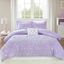 Twin Purple and Silver Microfiber Comforter Set