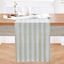 Sage and White Striped Linen Table Runner 60 inches