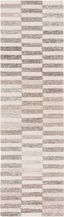 Ivory and Beige Hand-Tufted Wool Runner Rug, 96" x 27"