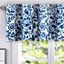 Navy Floral Watercolor Thermal Insulated Rod Pocket Valance