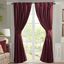 Burgundy Pleated Polyester Light-Filtering Rod Pocket Drapes