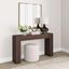 Walnut Brown 56'' Solid Wood Console Table with Storage