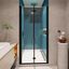 Matte Black 30" x 72" Bi-Fold Frameless Glass Shower Door