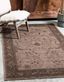 Elegant Floral Mirage Area Rug 9' x 12' in Brown and Beige