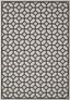 Theo Round Gray Geometric Stain-Resistant Synthetic Rug