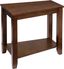 Elwell Wedge Espresso 24" Chairside Table in Transitional Brown Wood