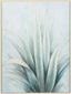 Agave-Inspired Green and Blue Acrylic Canvas Wall Art