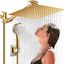 Gold 12'' Square Rainfall Shower Head with Handheld Combo