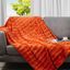 Rust Faux Fur Reversible Machine Washable Blanket