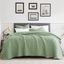 Sage Green Cotton King Size Quilted Bedspread Set