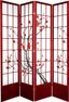 86" Rosewood Cherry Blossom Shoji Room Divider