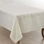 Hemstitched Off-White Rectangular Fabric Tablecloth