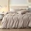 King Beige Washed Cotton Duvet Cover Set