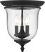 Legacy Seeded Glass 3-Light Nickel Flushmount Ceiling Fixture