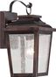 Chelsea Bronze 12" Outdoor Wall Sconce with Clear Seeded Glass