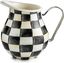 Black and White Checkered Enamel Steel Pitcher, 3 Quarts