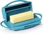 Aqua Flip-Top Butter Dish with Matching Spreader