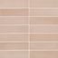 Makoto Matte Pink Ceramic Subway Wall Tile 2.5" x 10"