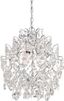 Elegant Chrome Mini Chandelier with Crystal Accents, 3-Light