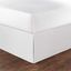 White Cotton King Bed Skirt with Split Corners