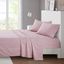 Blush Waves Queen Organic Cotton Microfiber Sheet Set