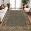 Heritage Dark Green 8' x 10' Synthetic Floral Area Rug