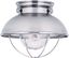 Brushed Stainless and Clear Glass Outdoor Flush Mount Light