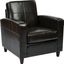 Espresso Eco-Leather & Wood Venus Club Chair