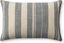 Ivory and Denim Striped Cotton Lumbar Pillow Cover 13'' x 21''