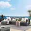 Gray Charcoal Aluminum Outdoor Sectional Sofa with Weather-Resistant Cushions