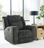 Black Metal Contemporary Power Recliner with USB Ports