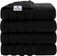 Luxury Extra Large Black Turkish Cotton Bath Towel Set