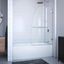 DreamLine 34'' x 58'' Frameless Chrome Hinged Tub Door