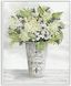 French Floral Bouquet Canvas Print with White Frame