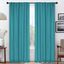 Aqua Polyester Blackout Back Tab Curtains 52" x 72"