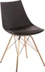 Oakley Mid-Century Modern Bucket Chair in Black Faux Leather