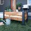 Backyard 10 Cubic Foot Teak Planter with Powder Coated Legs