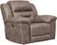 Fossil Brown Faux Leather Metal Power Recliner